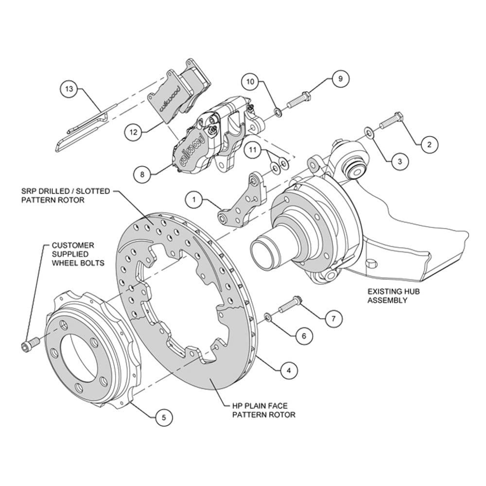 Red DP Rear Kit,12.19"