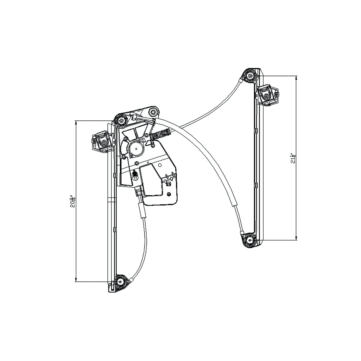 BMW TYC 660499 Front Right Replacement Window Regulator