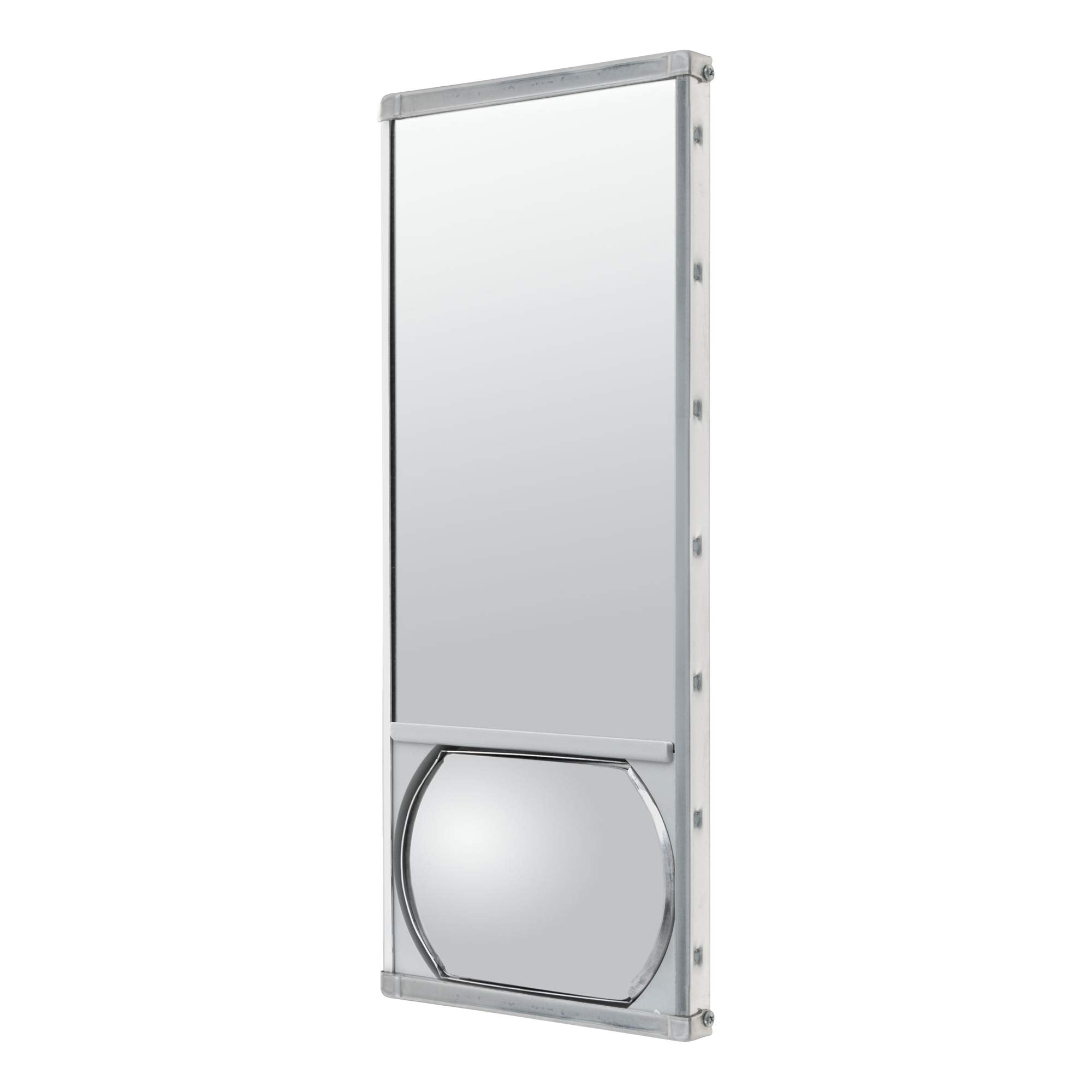 601017 Retrac 6 x 16-Inch Aluminum Yellow Chevron Dual-Vision Semi Truck West Coast Mirror Head, Universal Driver or Passenger Side
