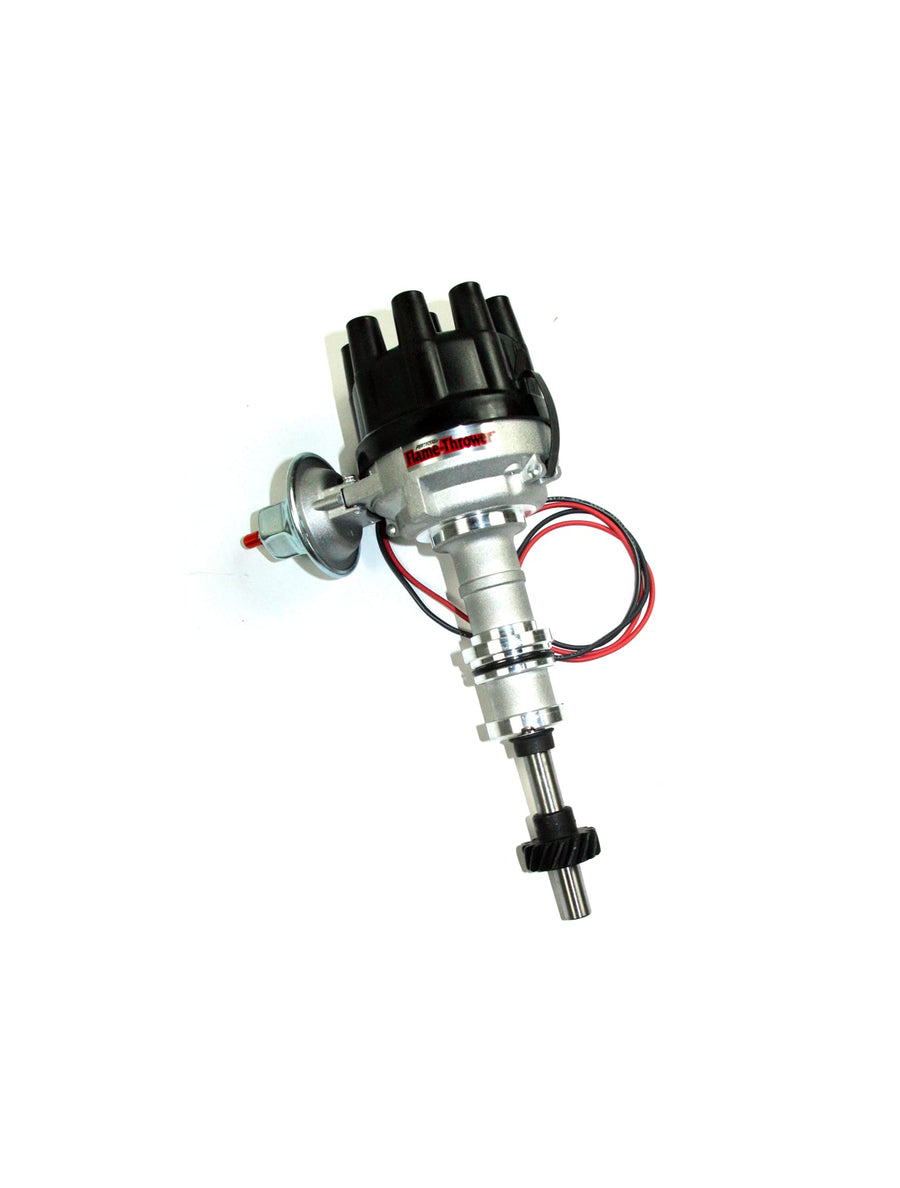 Pertronix Flame-Thrower D134620 Vacuum Advance Black Cap Electronic Distributor with Ignitor Technology for Ford 351C