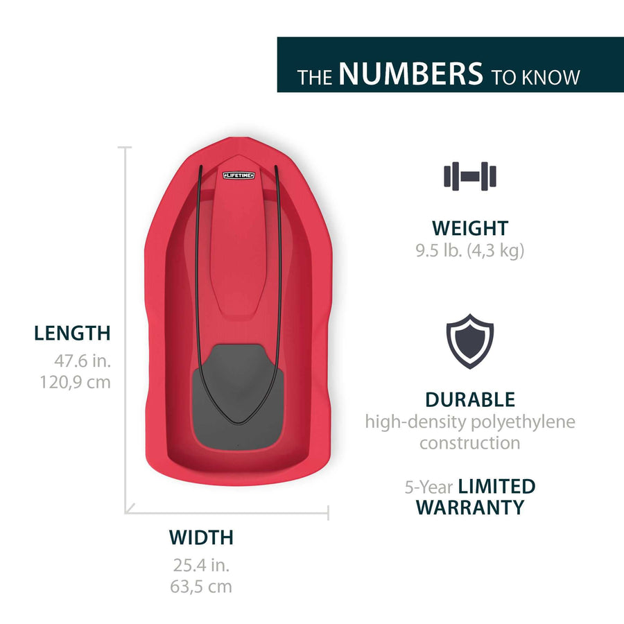 48" Lifetime Premium Snow Sled, 2 Pack
