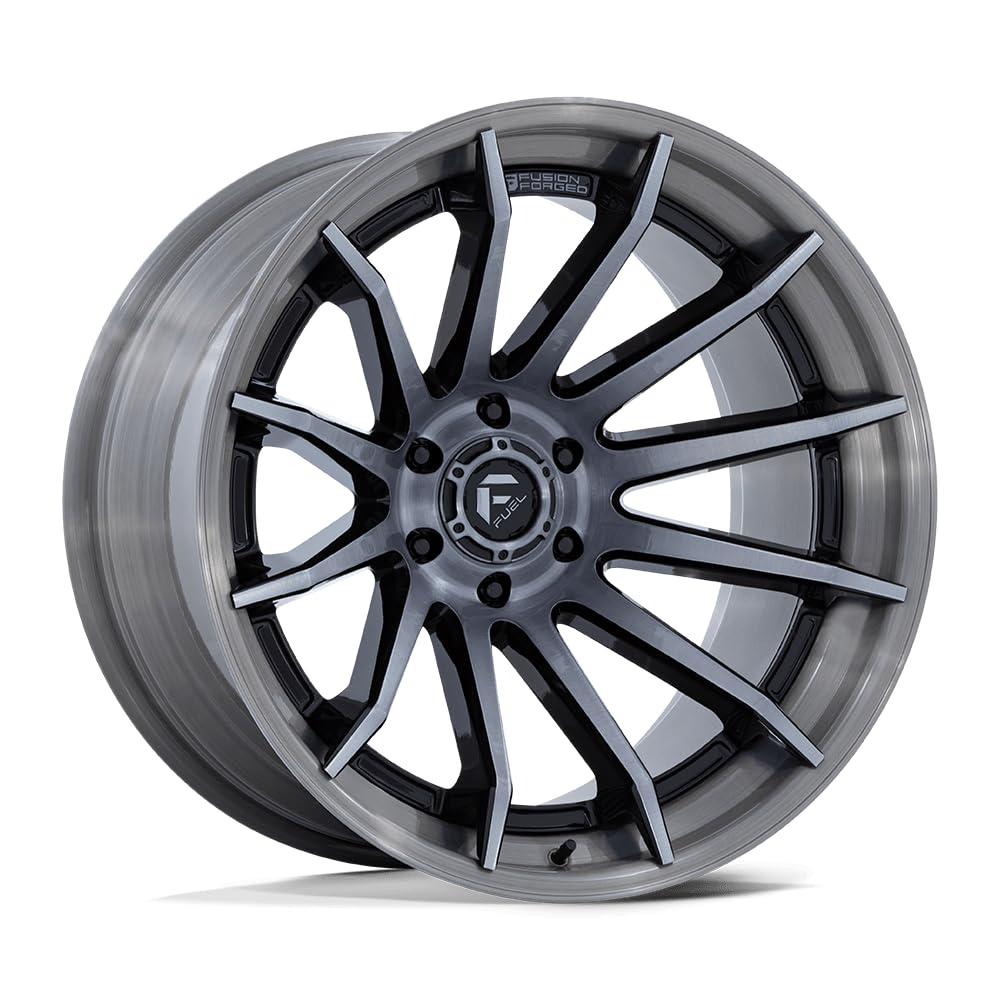 FUEL OFF-ROAD FC403 22X10 BURN 5X5.0 4.79-18mm GLOSS BLACK WITH BRUSHED GRAY TINT FACE & LIP - FC403BT22105018N