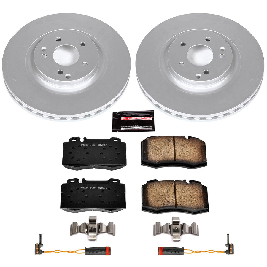 Power Stop Z23 Evolution Geomet Coated Brake Kit For Mercedes-Benz C230 2004, C320 2003-2005, SLK350 2005-2006 [Model Specific]