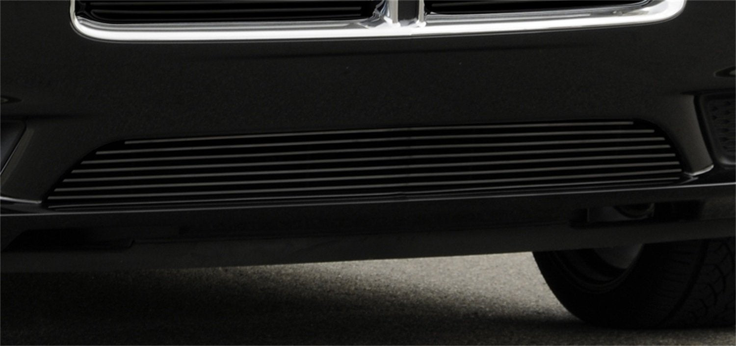 Horizontal T-Rex 25442B Aluminum Black Finish Billet Bumper Grille Overlay for Dodge Charger