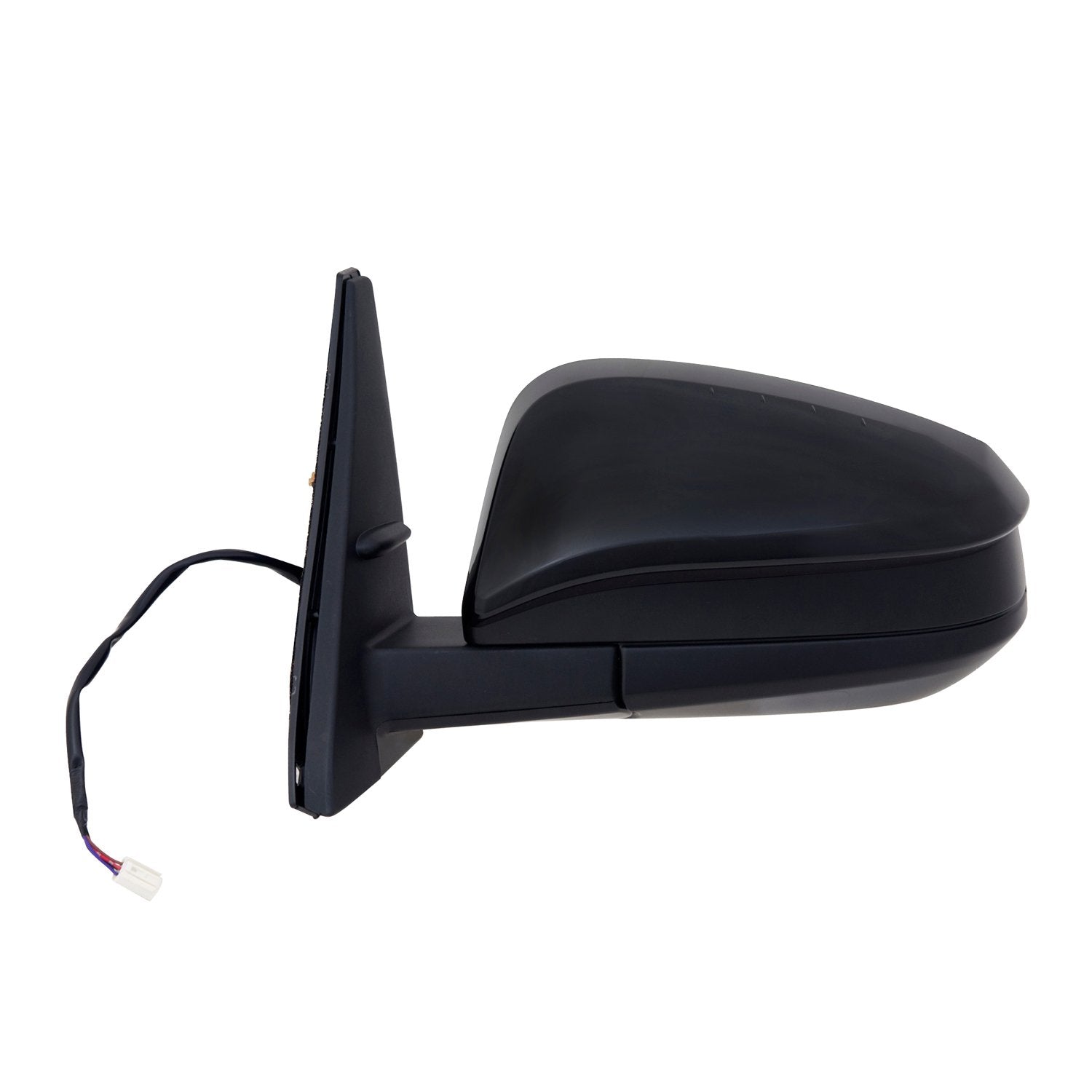 Mirror Driver Side for Toyota 4 Runner, Textured Black w/PTM Cover, Foldaway, w/o Puddle lamp, Heated Power