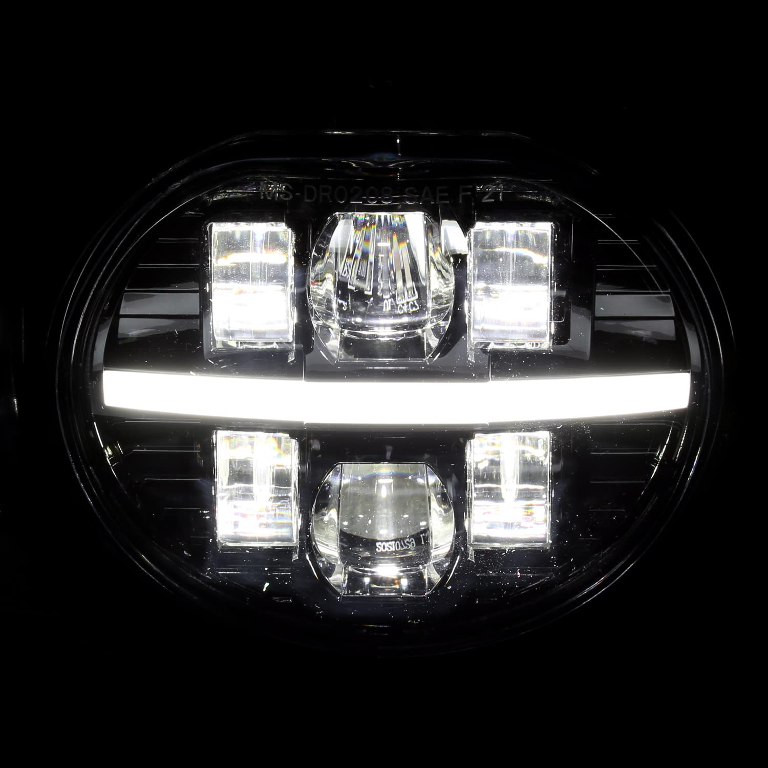 Glossy Black Housing Spec-D Tuning Clear Lens LED Fog Lights Compatible with 2002-2008 Dodge Ram 1500 2500 3500, Left + Right Pair Assembly
