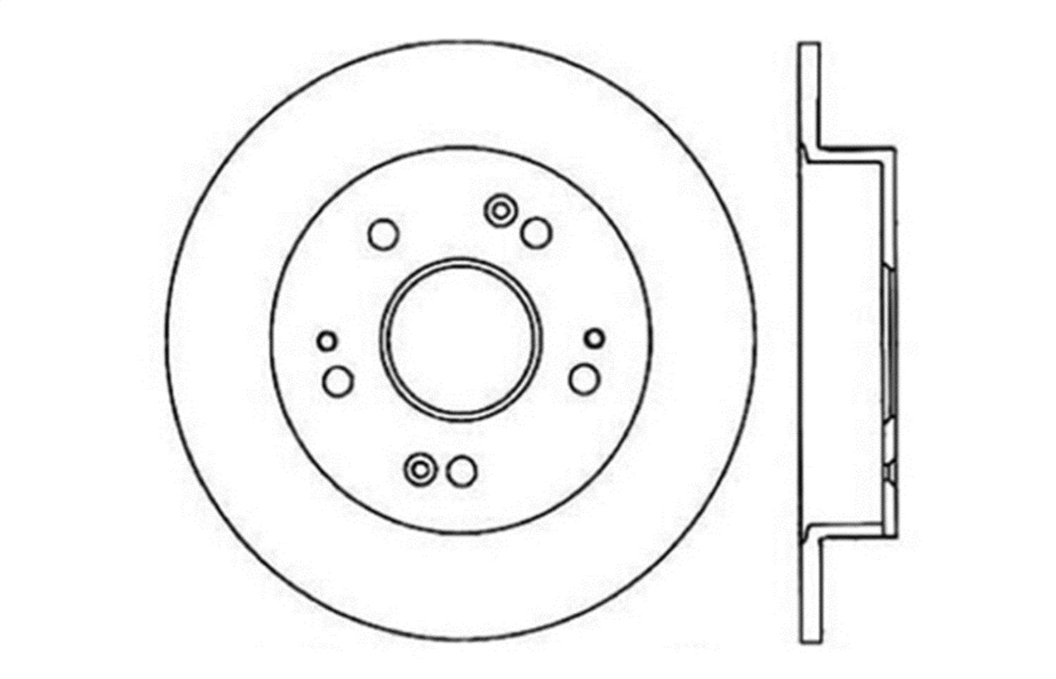 StopTech Sport 128.40040L Cross Drilled Brake Rotor (Rear Left), 1 Pack