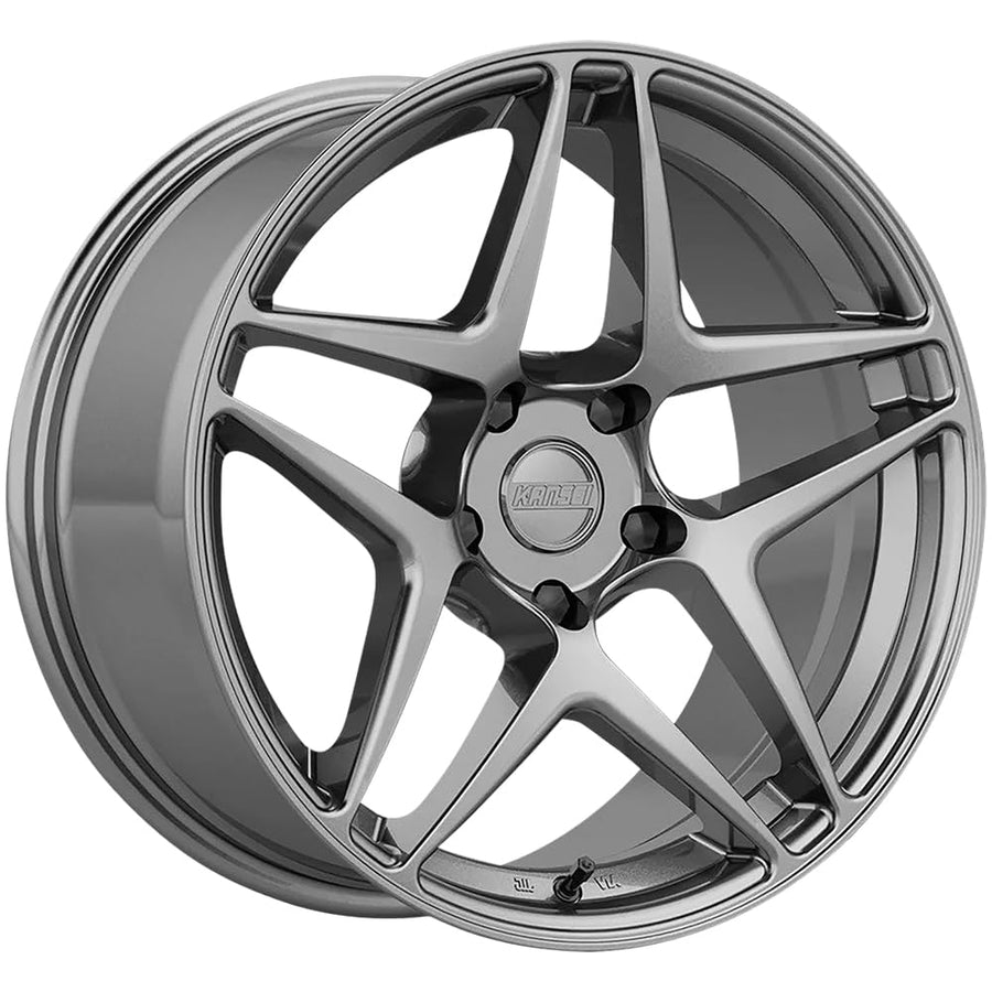 Kansei Astro K15G Gray Wheel with Matte Gunmetal (18 x 9.5 inches /5 x 100 mm, 35 mm Offset)
