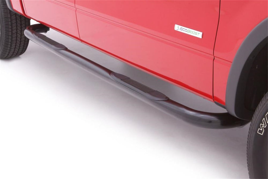 Lund RealTruck 22573783 Nerf Bar (Round 3" Black Stainless Steel Bent for 2009-2018 Dodge Ram 1500 with Quad Cab)