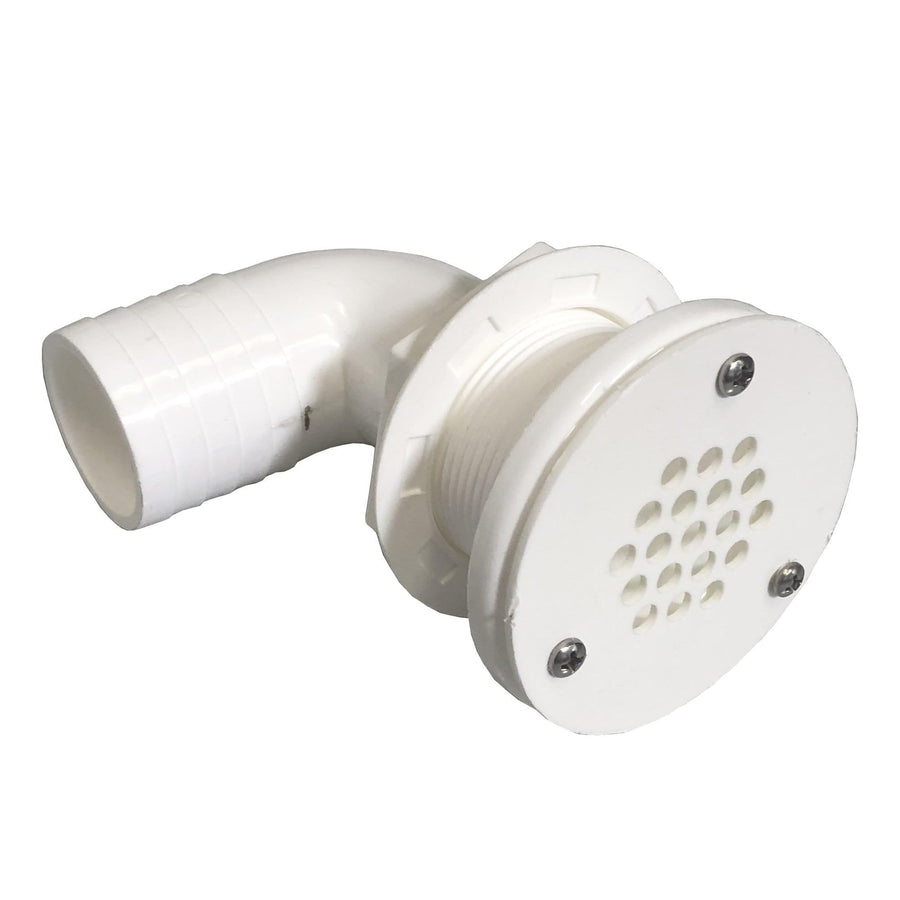 Thru-Hull Deck Drain with Grille