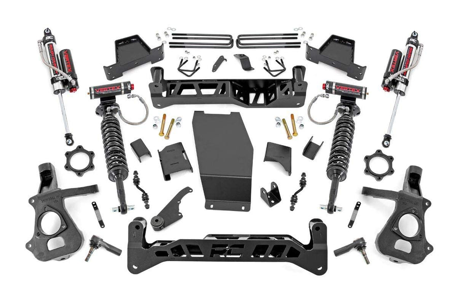 7" Rough Country Lift Kit with Vertex Coilovers/Vertex Shocks for Chevy Silverado & GMC Sierra 1500 (2014-2018 w/Stock Cast Alu or Stamped Steel Control Arms)