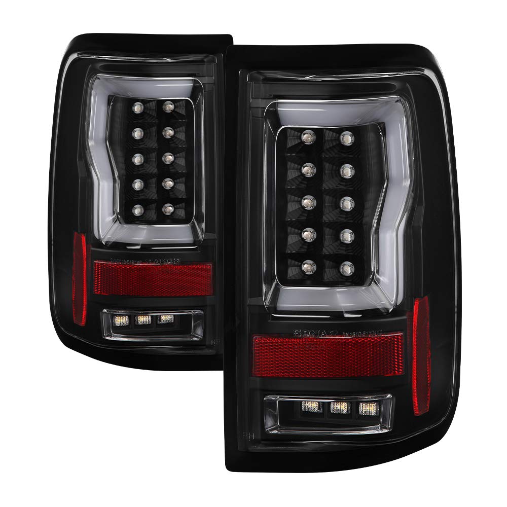 Ford F150 Spyder Auto 5084170 Styleside 04-08 (Not Fit Heritage & SVT) Version 2 Light Bar LED Tail Lights - Black