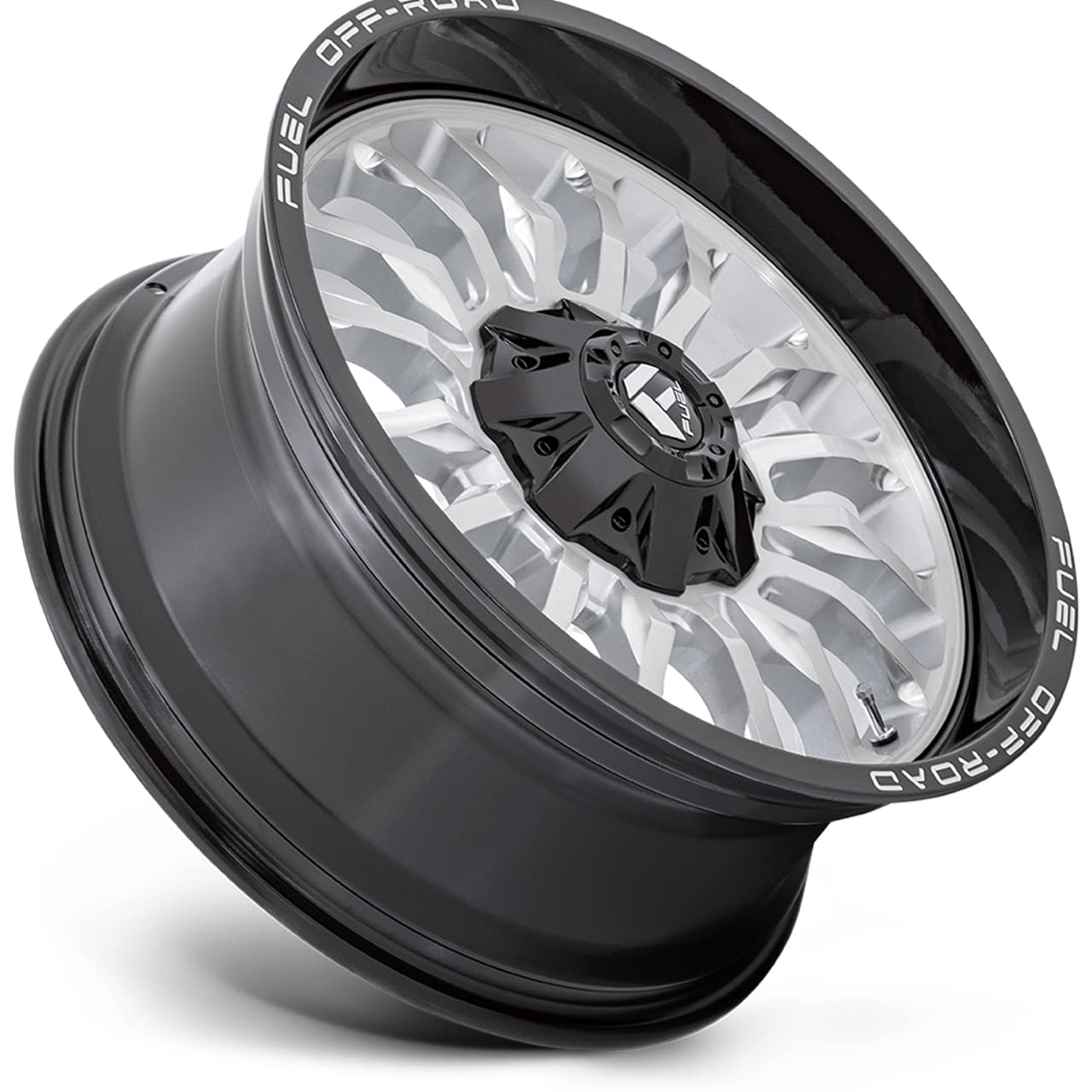 ARC FUEL OFF-ROAD 20X10 8X180 4.79-18mm SILVER BRUSHED FACE WITH MILLED BLACK LIP - D79820001847