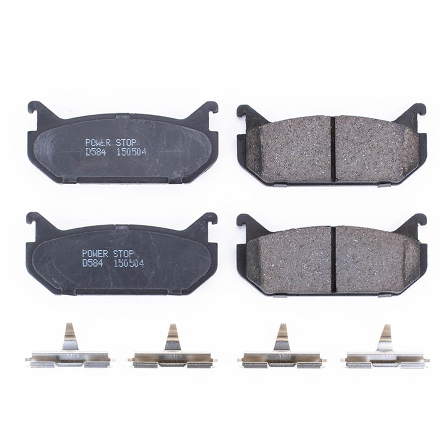 Power Stop Front Brake Kit For Mazda 626 1993-02 |Ford Probe 1993-97 |MX-6 1993-97 - Ceramic Brake Pads With Installation Hardware, 17-584