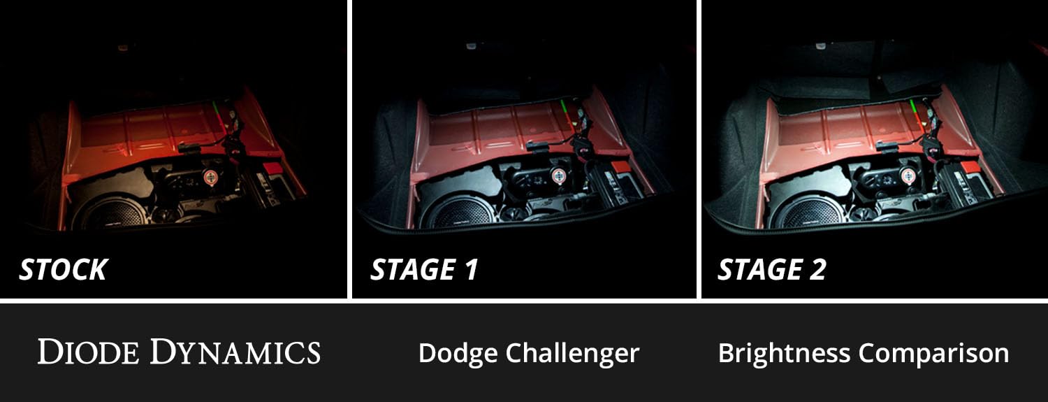 Diode Dynamics interior bulb pack LED compatible with Dodge Challenger 2009-2014, Stage 1