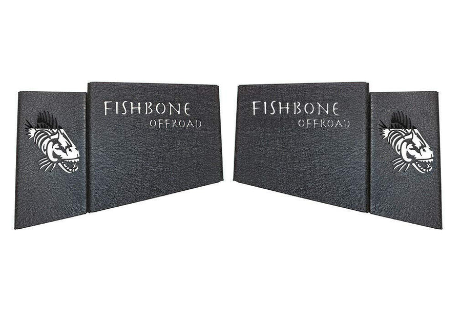JL FISHBONE FB25100 Wheel Well Storage Bins, 4 Door,Black Powder Coat