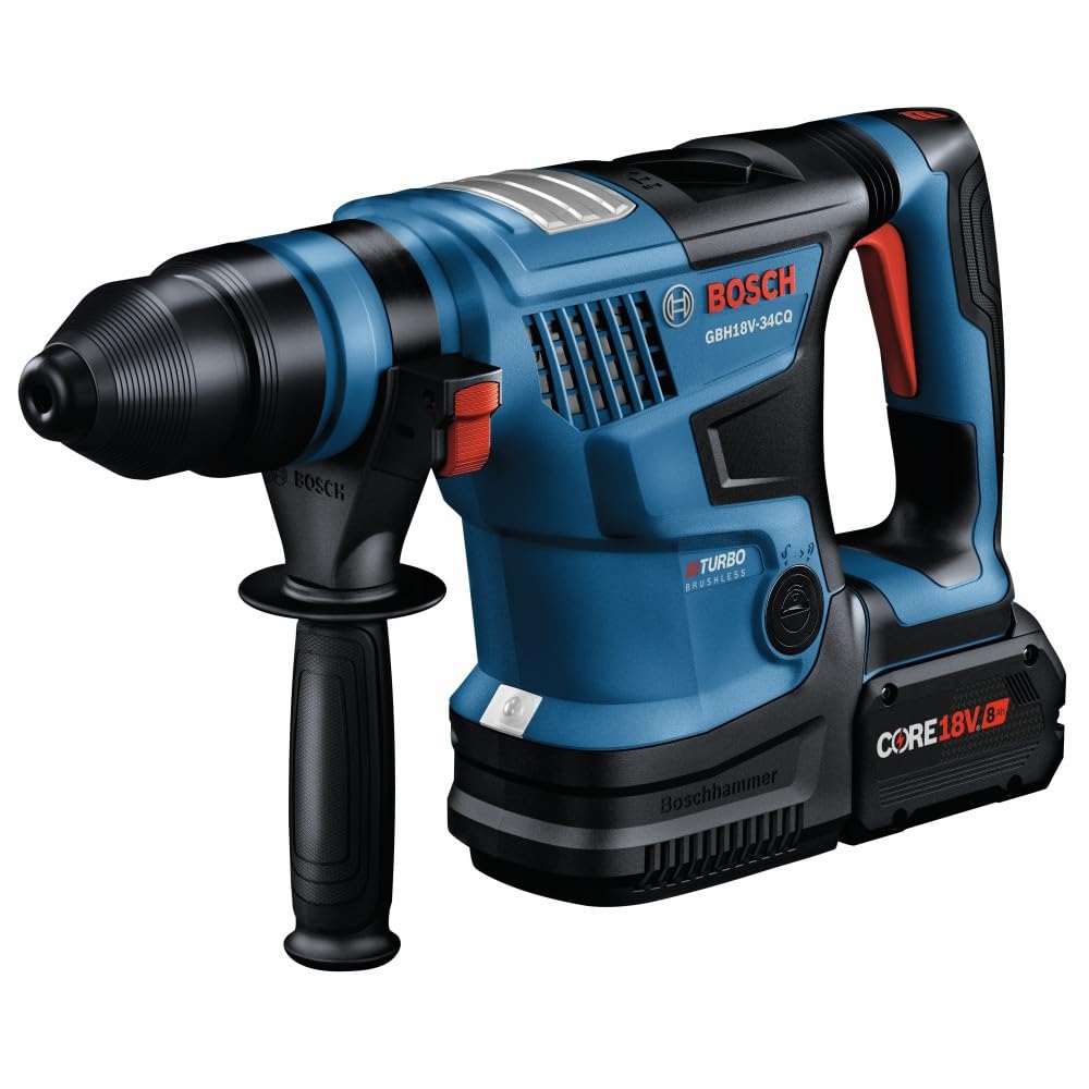 BOSCH 18V GBH18V-34CQB24 PROFACTOR™ Connected-Ready SDS-plus® Bulldog™ 1-1/4 In. Rotary Hammer with (2) CORE18V® 8 Ah High Power Batteries