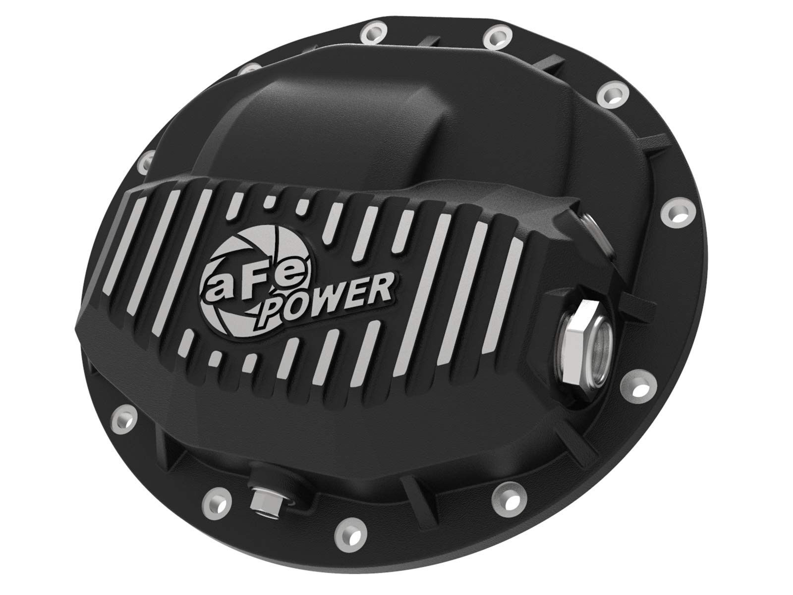 Pro Series aFe POWER Front Differential Cover Black w/Machined Fins - #46-70402 - Dodge Trucks 2500/3500 13-23 (AAM 9.25-12)