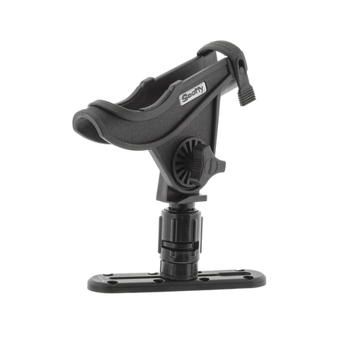 Baitcaster Rod Holder Scotty #282-BK w/Gearhead & Track (Black)