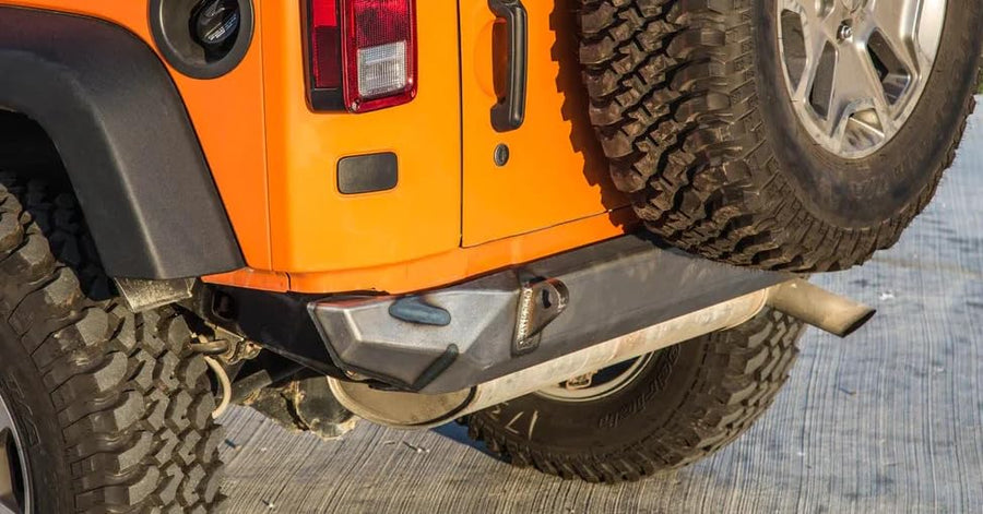 CrawlTek Rear Bumper Inferno - Black compatible with 2007-2018 Jeep Wrangler JK