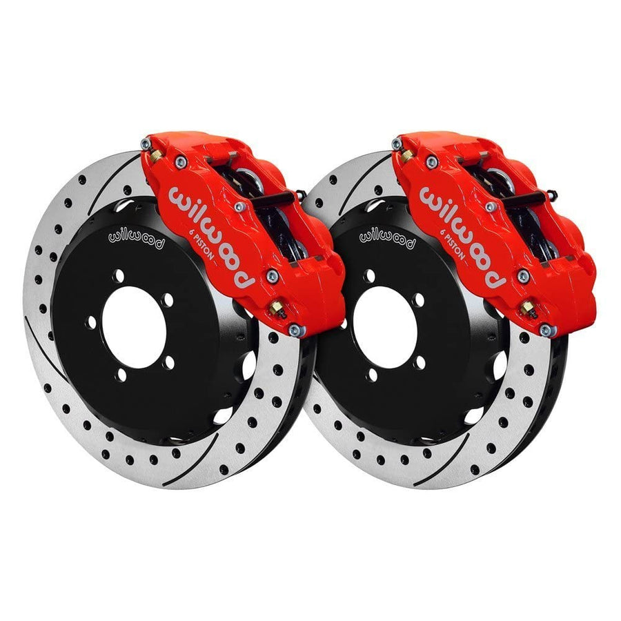 Wilwood 140-12870-DR - Forged Narrow Superlite Caliper Street Performance Drilled and Slotted Rotor Front Brake Kit