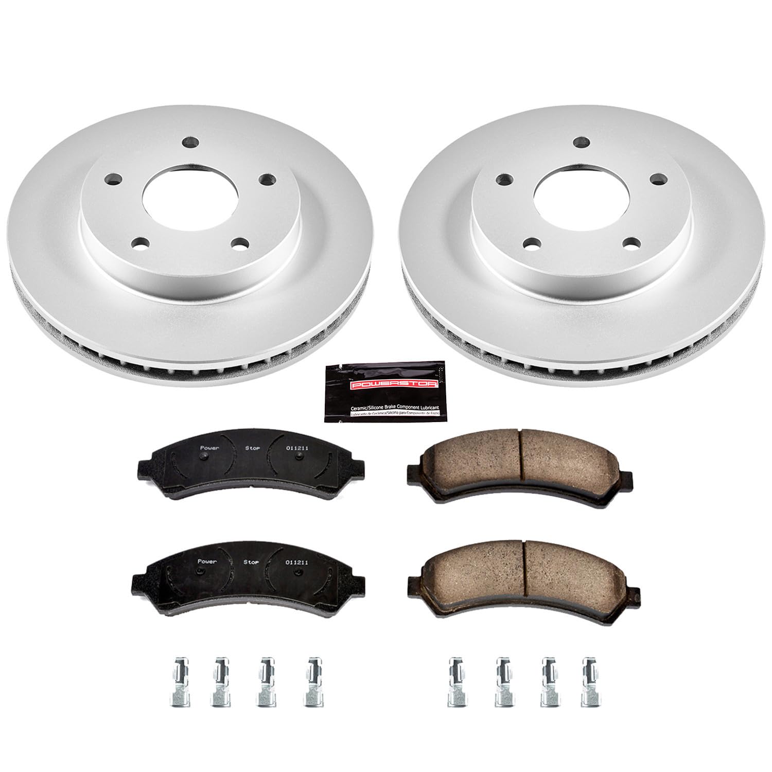 Power Stop CRK2004 Brake Rotor & Coated Ceramic Brake Pads- front For Chevrolet Blazer, Chevrolet S10, GMC Jimmy, GMC Sonoma, Isuzu Hombre, Oldsmobile Bravada [Model Specific]