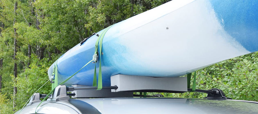 Kayak Standard Foam Block Kit with Tie-Downs - Universal Fit - 14" Long - Reusable Packaging