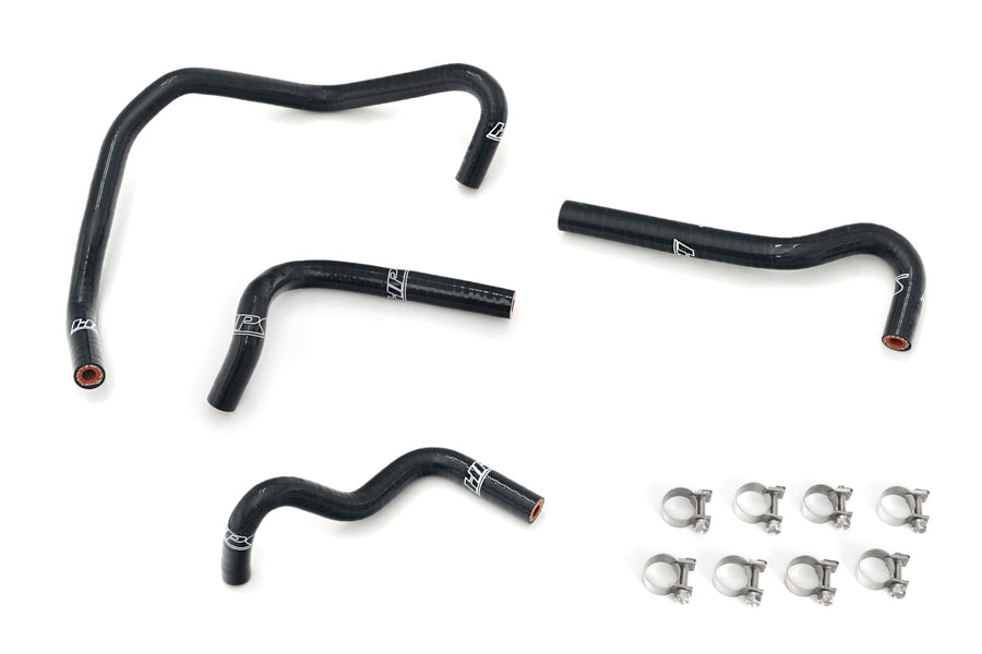 HPS Bypass Black Silicone Coolant Hose Kit Compatible for 1990-1993 Mazda Miata 1.6L, 57-2155-BLK