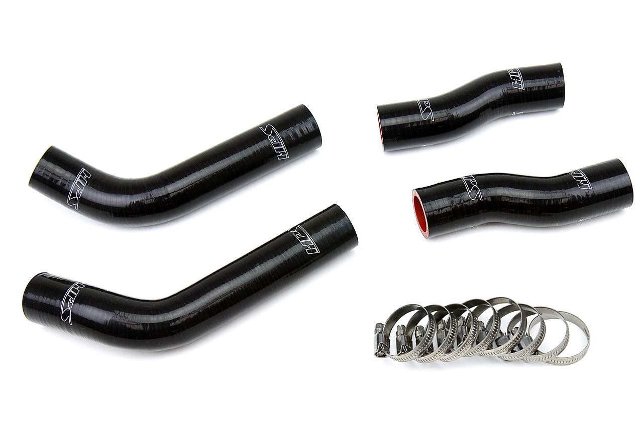 Black HPS 57-1315-BLK Silicone Front Radiator Coolant Hose Kit
