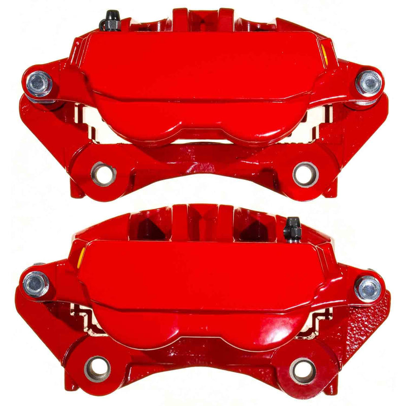 Power Stop S15102 Front Pair of High-Temp Red Powder Coated Calipers
