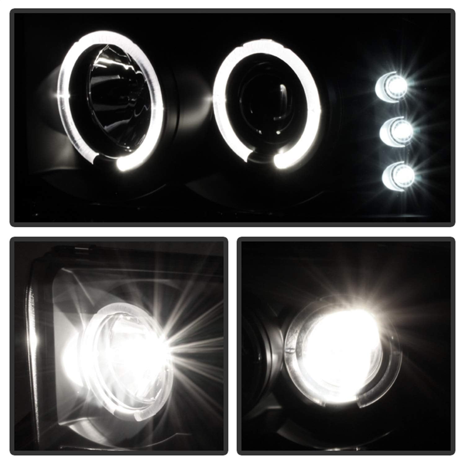 Auto Spyder 5078452 LED Halo Projector Headlights Black/Smoked