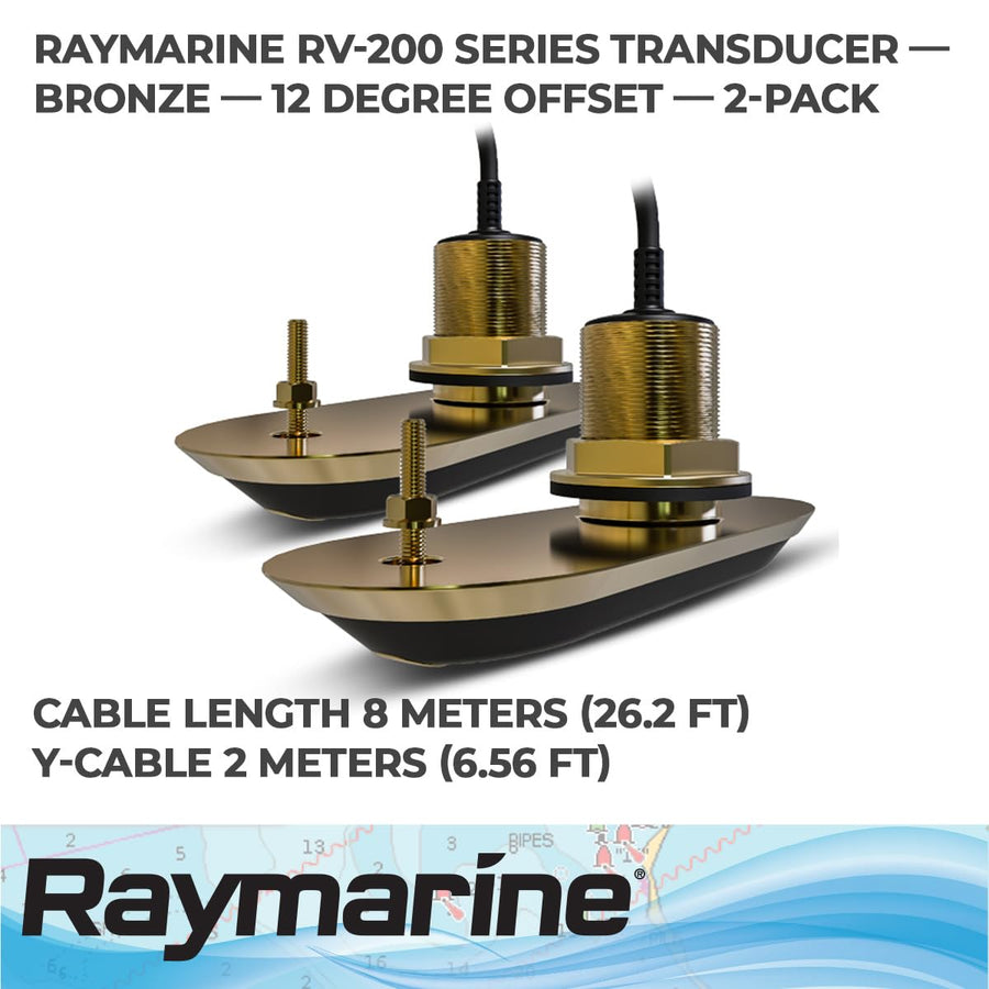 RAYMARINE FLIR T70318 M RV-212 Thru Hull TRNSD, Black, 10"