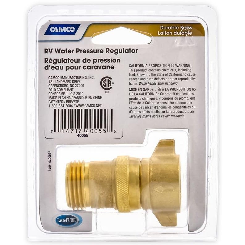 Brass Camco RV Water Pressure Regulator - 3/4" (40055)
