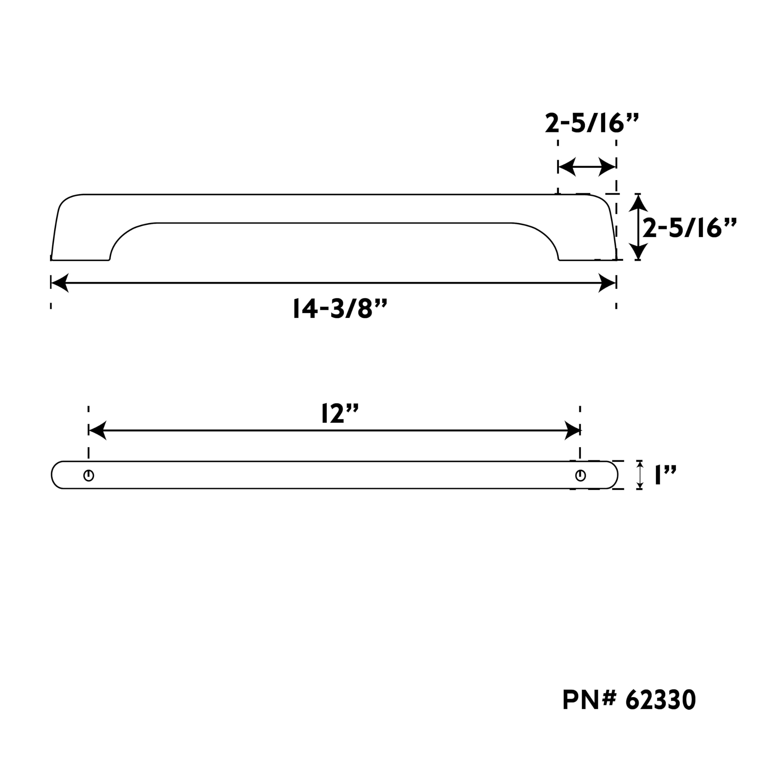 Teak Towel-Bar Whitecap 62330 - 14'