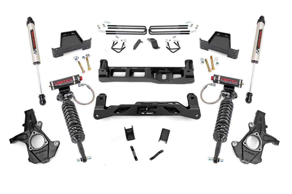 Rough Country Suspension Lift Kit 7.5" with Vertex Coilovers/V2 Shocks for Chevy Silverado & GMC Sierra 1500 (2007-2013) 2WD