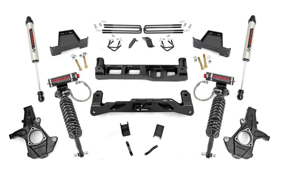 Rough Country Suspension Lift Kit 7.5" with Vertex Coilovers/V2 Shocks for Chevy Silverado & GMC Sierra 1500 (2007-2013) 2WD