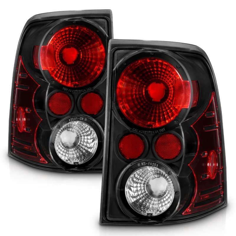 Black Euro Tail Light Set-Clear Lens ANZO USA 211081