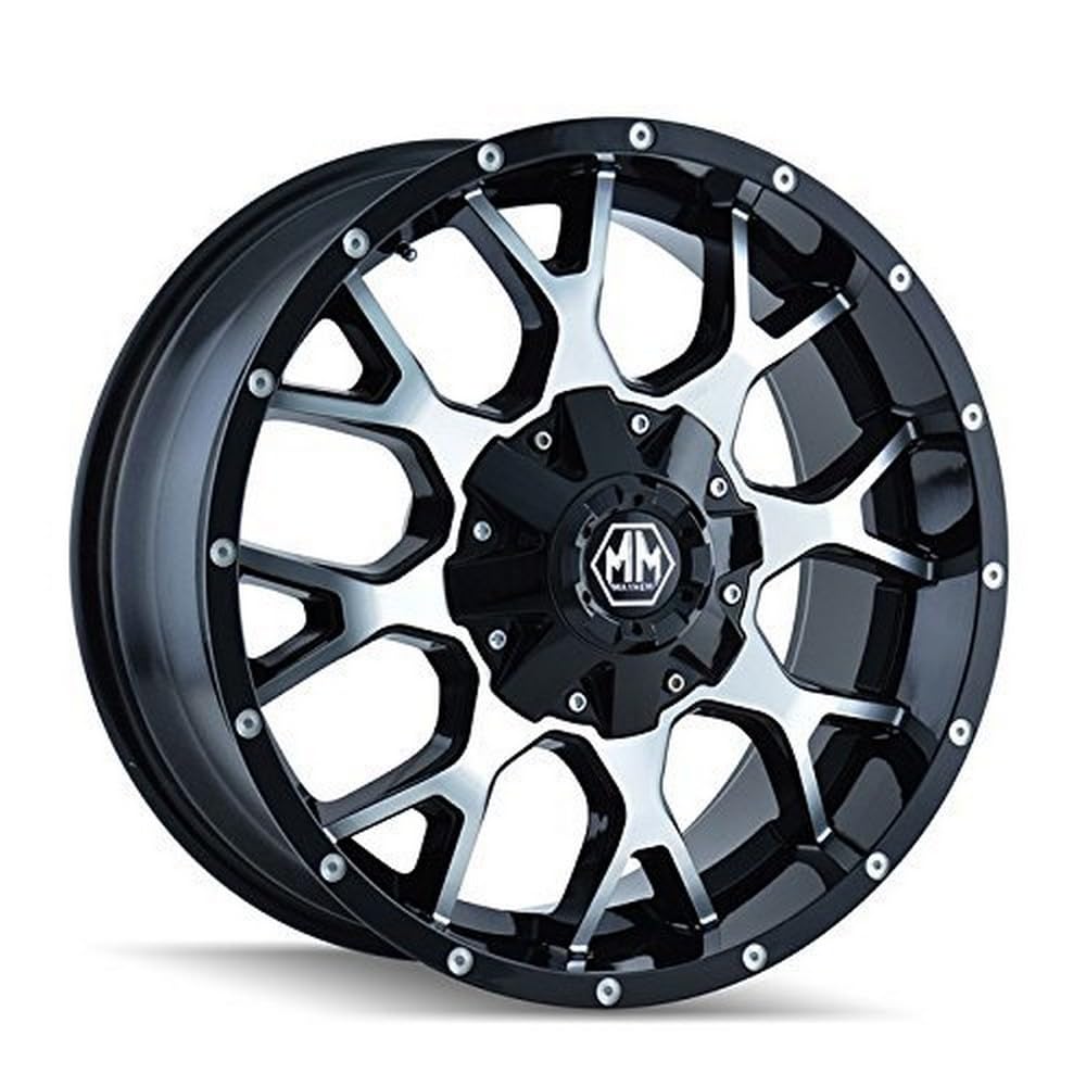 Black Mayhem Warrior 8015 Wheel with Machined Face (18x9"/10x114.3mm)