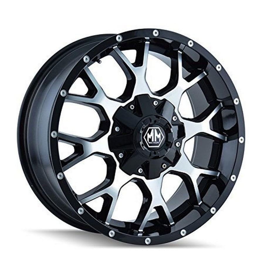 Warrior Mayhem 8015 Black Wheel with Machined Face (17x9"/8x180mm)