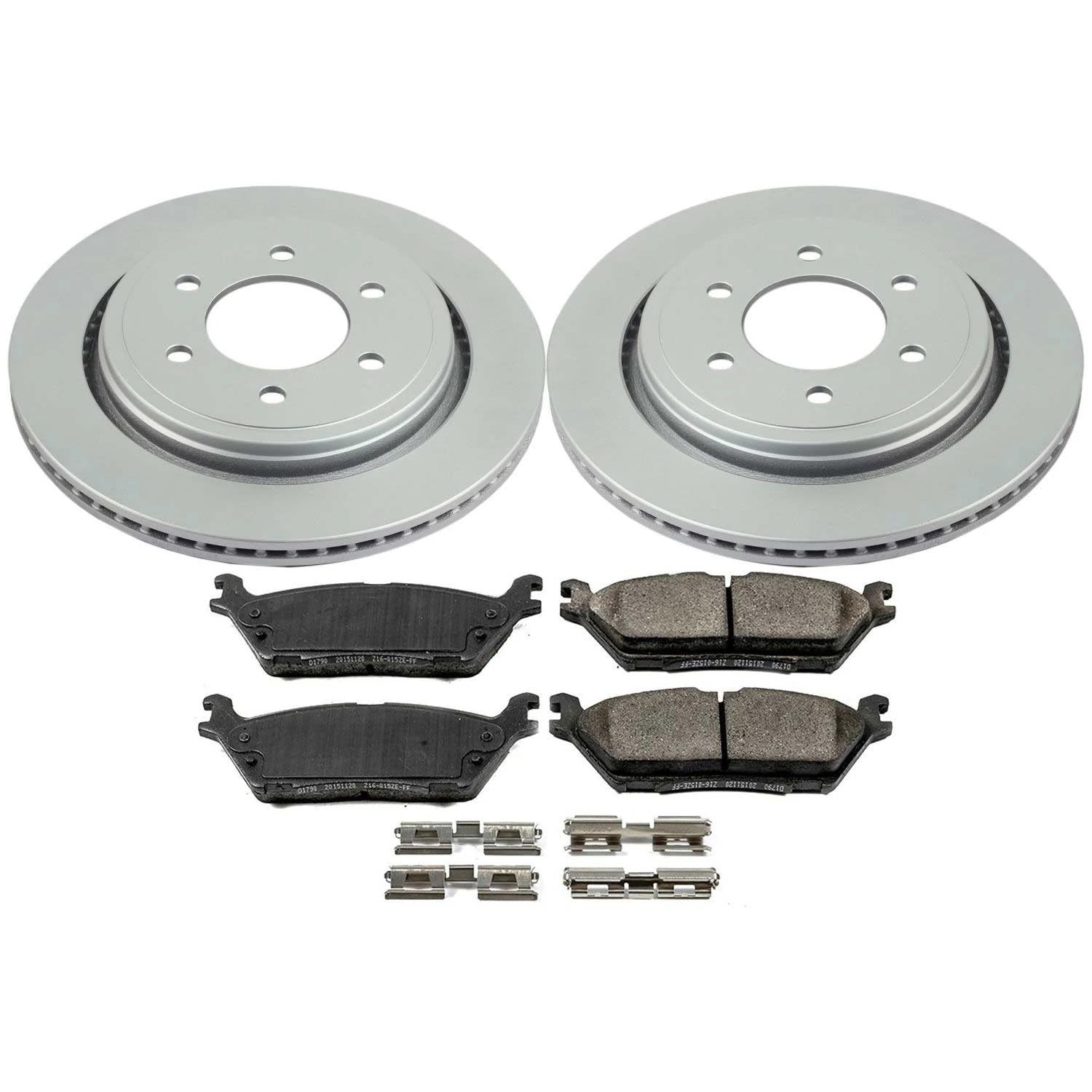 Power Stop CRK6814 Z17 Evolution Geomet Coated Brake Kit Rear For Ford F-150 2015-2017 [Model Specific]
