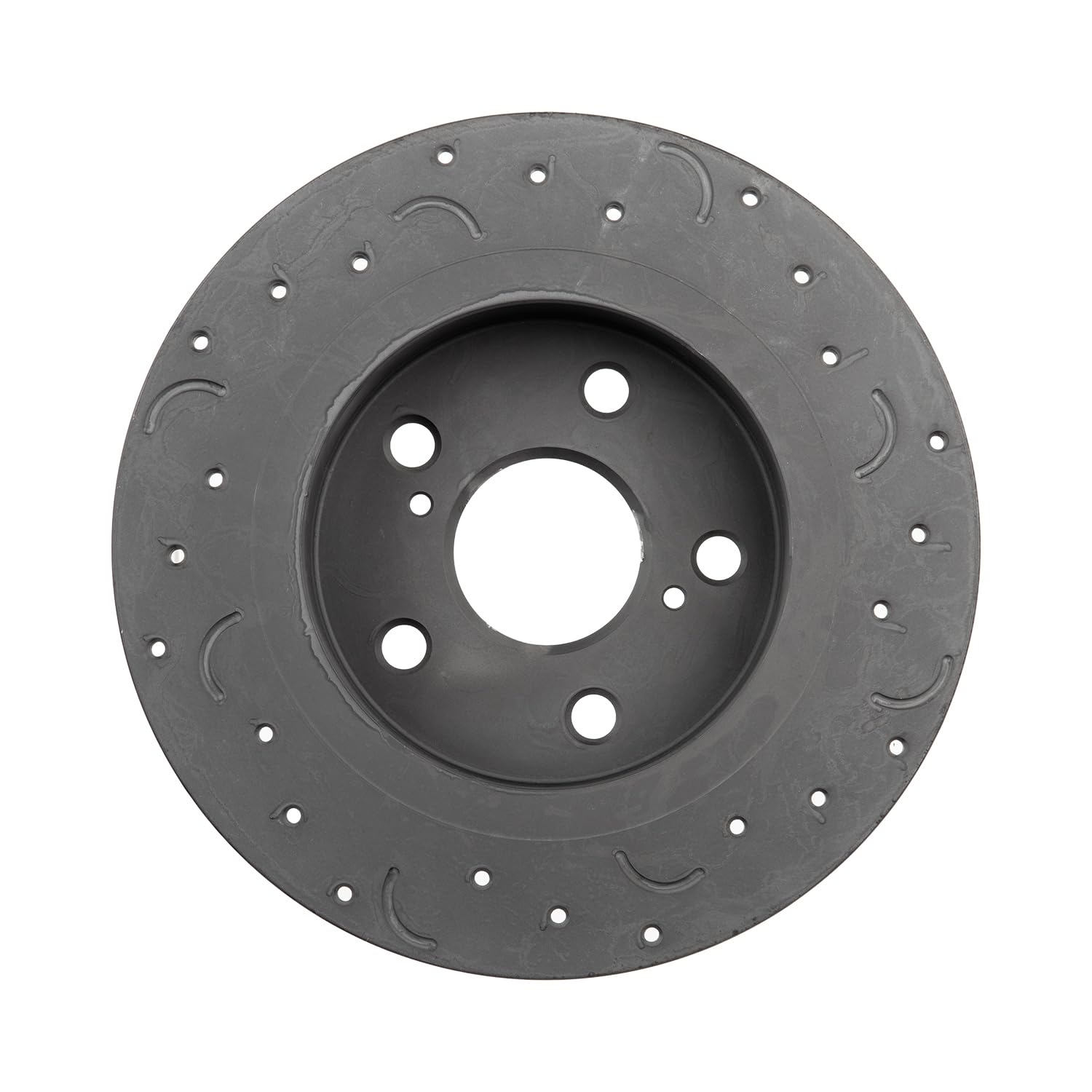 Talon Cross-Drilled and Slotted Solid Rotor, Hawk Performance Brakes, 10.98 in. Diameter, 1.66 in. Height