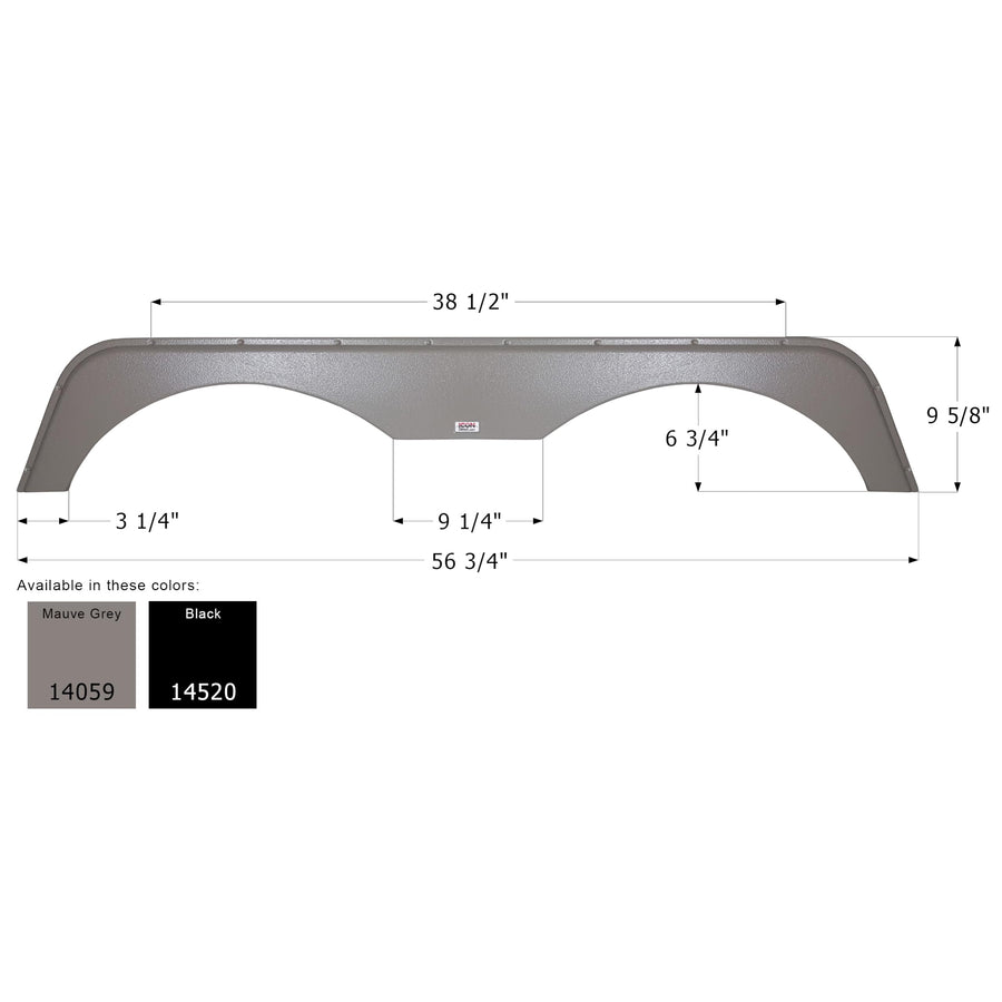 Fender Skirt ICON 14520, Tandem, Forest River, FS4059, Black
