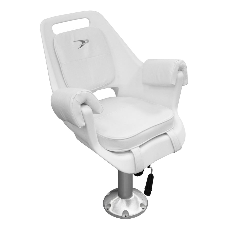 8WD007-710 Wise Deluxe Pilot Chair with Cushions, Mounting Plate, Fixed Height Pedestal and Seat Slide