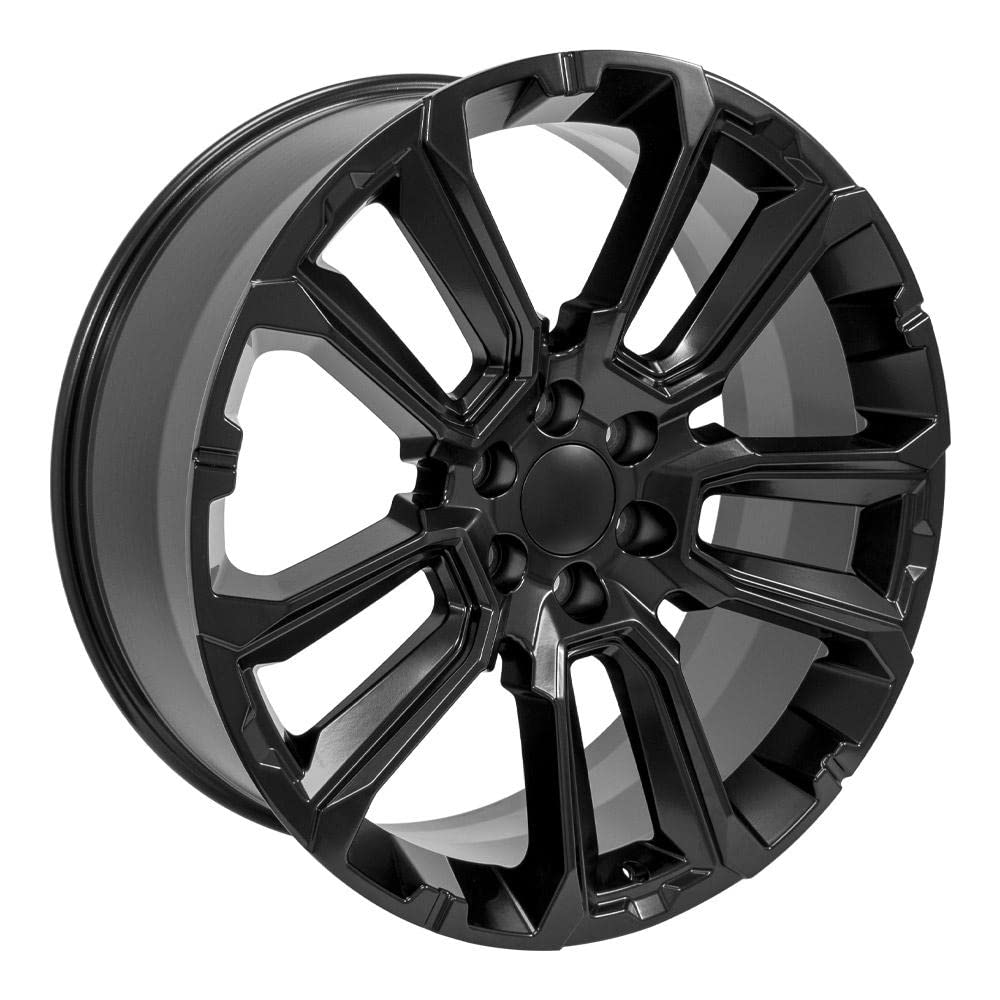 24 Inch OE Wheels CV68 Rim Fits Suburban 1500 High Country Style 6x139.7 24x10 Satin Black - Hollander 14088 (1)