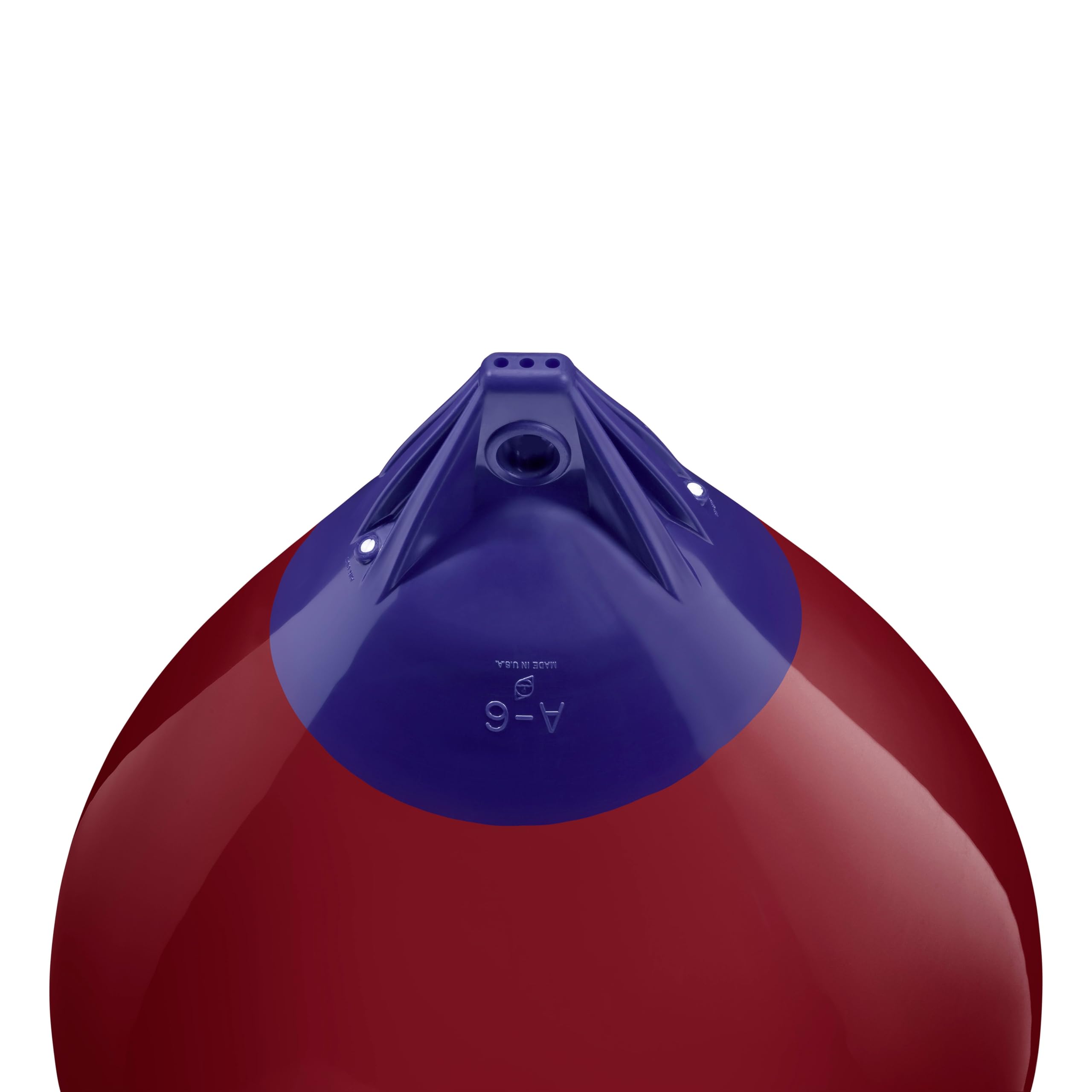 A-6 Standard Blue Ropehold - Burgundy Polyform A-Series Buoy