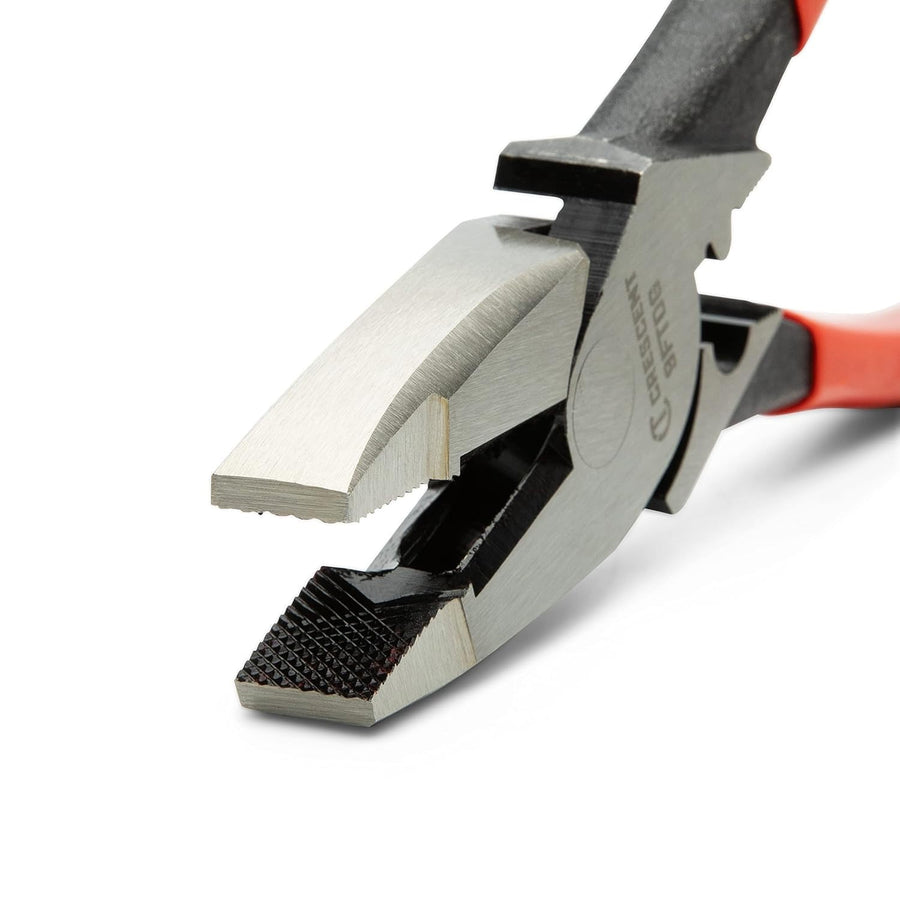 9FTDG Crescent Linesman Wide Fish Tape Puller Dipped Plier, 9.5" Size