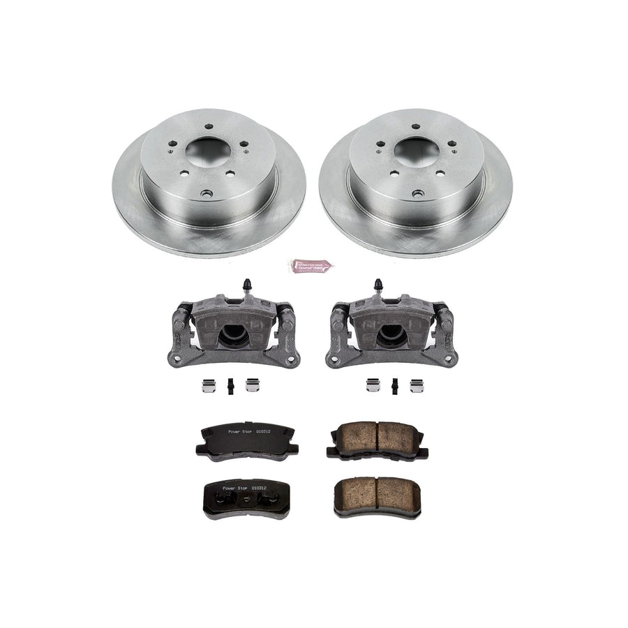 Power Stop KCOE5260 Replacement Autospeciality Rear Caliper Kit- OE Rotors, Ceramic Brake Pads, Calipers For Mitsubishi Endeavor 2004-2008, Mitsubishi Endeavor 2010-2011 [Model Specific]