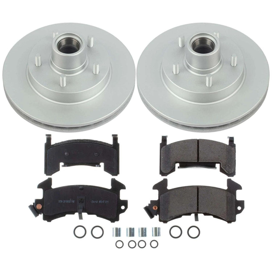 Power Stop Z17 Coated Rotor CRK1482 Front Brake Kit-Coated Brake Rotors & Ceramic Brake Pads