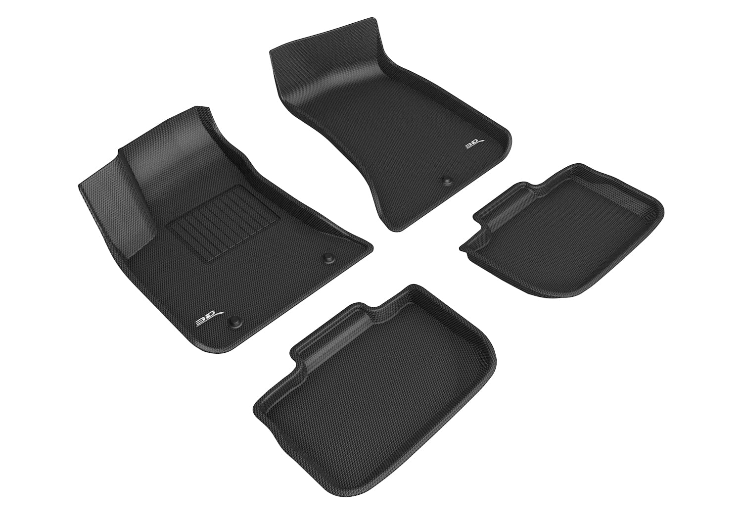 3D MAXpider KAGU Custom Fit Floor Mat (BLACK) Compatible with DODGE CHARGER RWD 2011-2023 - Full Set