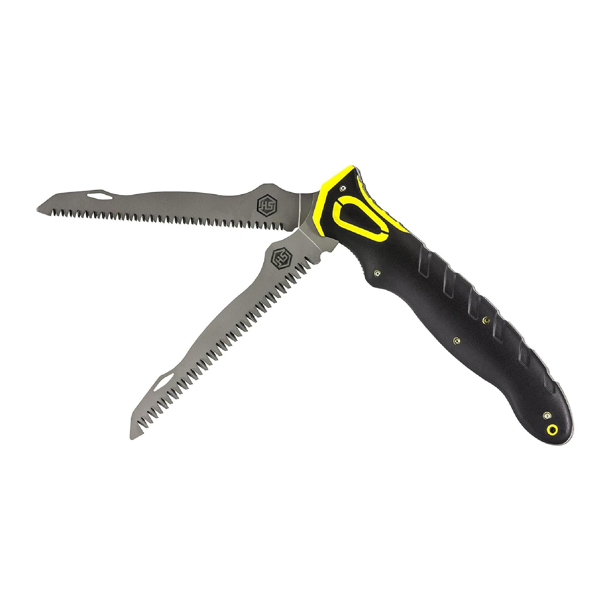 Hunters Specialties Dual Blade Folding Bone & Wood Saw Hunting Command Grip - Sainless Steel Blades, Non-Slip Grip Handle